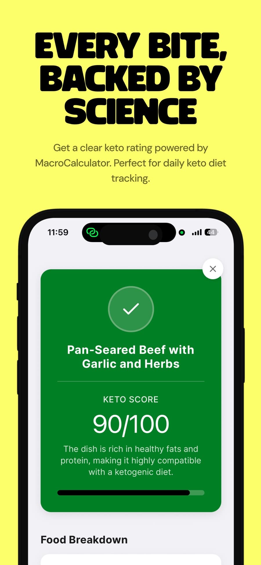 Keto Meter macro breakdown